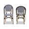 Baxton Studio Celie Grey and White Bamboo Style Stackable Bistro Dining Chair, PK2 150-8994 - alternate 3